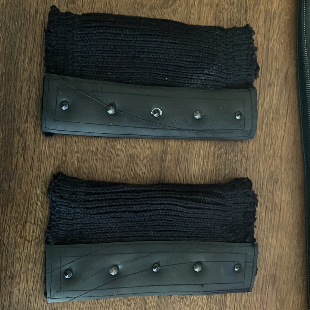 Psylo Ribbed Vmix Edgy Fingerless Gloves - Unisex View 4